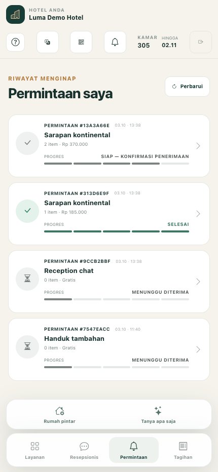 Permintaan Saya di ponsel: daftar pesanan dan status saat ini